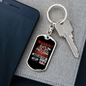 Warning! Trucker Not Play Swivel Keychain Dog Tag Stainless Steel or 18k Gold-Express Your Love Gifts