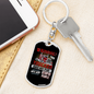 Warning! Trucker Not Play Swivel Keychain Dog Tag Stainless Steel or 18k Gold-Express Your Love Gifts