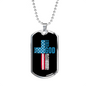 Warrior In Christ Christian Necklace Stainless Steel or 18k Gold Dog Tag 24" Chain-Express Your Love Gifts