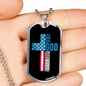 Warrior In Christ Christian Necklace Stainless Steel or 18k Gold Dog Tag 24" Chain-Express Your Love Gifts
