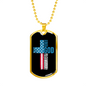Warrior In Christ Christian Necklace Stainless Steel or 18k Gold Dog Tag 24" Chain-Express Your Love Gifts