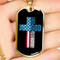 Warrior In Christ Christian Necklace Stainless Steel or 18k Gold Dog Tag 24" Chain-Express Your Love Gifts