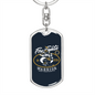 Warrior Keep The Strength Keychain Stainless Steel or 18k Gold Dog Tag Keyring-Express Your Love Gifts