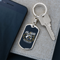 Warrior Keep The Strength Keychain Stainless Steel or 18k Gold Dog Tag Keyring-Express Your Love Gifts