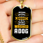 Wash a Dog Necklace Stainless Steel or 18k Gold Dog Tag 24" Chain-Express Your Love Gifts