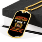 Washed Dog Necklace Stainless Steel or 18k Gold Dog Tag 24" Chain-Express Your Love Gifts