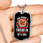 Washington Dog Friend Necklace Stainless Steel or 18k Gold Dog Tag 24" Chain-Express Your Love Gifts