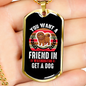 Washington Dog Friend Necklace Stainless Steel or 18k Gold Dog Tag 24" Chain-Express Your Love Gifts