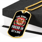 Washington Dog Friend Necklace Stainless Steel or 18k Gold Dog Tag 24" Chain-Express Your Love Gifts