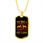 Washington Dog Friend Orange Necklace Stainless Steel or 18k Gold Dog Tag 24" Chain-Express Your Love Gifts