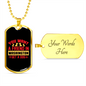 Washington Dog Friend Red Necklace Stainless Steel or 18k Gold Dog Tag 24" Chain-Express Your Love Gifts