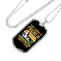 Washington Dog Friend Yellow Necklace Stainless Steel or 18k Gold Dog Tag 24" Chain-Express Your Love Gifts