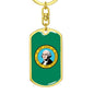 Washington State Flag Keychain Dog Tag Stainless Steel or 18k Gold-Express Your Love Gifts