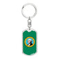 Washington State Flag Keychain Dog Tag Stainless Steel or 18k Gold-Express Your Love Gifts