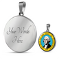 Washington State Seal Necklace Circle Pendant Stainless Steel or 18k Gold 18-22"-Express Your Love Gifts