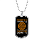 Wasn'T Smoking CigArettes Firefighter Gift Stainless Steel or 18k Gold Dog Tag 24" Chain-Express Your Love Gifts
