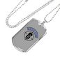 Watch Your Six Bulls Eye Necklace Stainless Steel or 18k Gold Dog Tag 24"-Express Your Love Gifts
