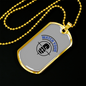 Watch Your Six Bulls Eye Necklace Stainless Steel or 18k Gold Dog Tag 24"-Express Your Love Gifts
