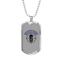 Watch Your Six Bulls Eye Necklace Stainless Steel or 18k Gold Dog Tag 24"-Express Your Love Gifts