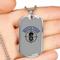 Watch Your Six Bulls Eye Necklace Stainless Steel or 18k Gold Dog Tag 24"-Express Your Love Gifts