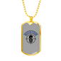 Watch Your Six Bulls Eye Necklace Stainless Steel or 18k Gold Dog Tag 24"-Express Your Love Gifts