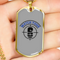 Watch Your Six Bulls Eye Necklace Stainless Steel or 18k Gold Dog Tag 24"-Express Your Love Gifts