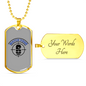 Watch Your Six Bulls Eye Necklace Stainless Steel or 18k Gold Dog Tag 24"-Express Your Love Gifts