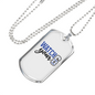 Watch Your Six Necklace Stainless Steel or 18k Gold Dog Tag 24"-Express Your Love Gifts