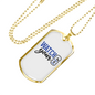 Watch Your Six Necklace Stainless Steel or 18k Gold Dog Tag 24"-Express Your Love Gifts