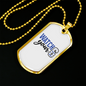 Watch Your Six Necklace Stainless Steel or 18k Gold Dog Tag 24"-Express Your Love Gifts