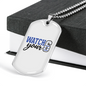 Watch Your Six Necklace Stainless Steel or 18k Gold Dog Tag 24"-Express Your Love Gifts