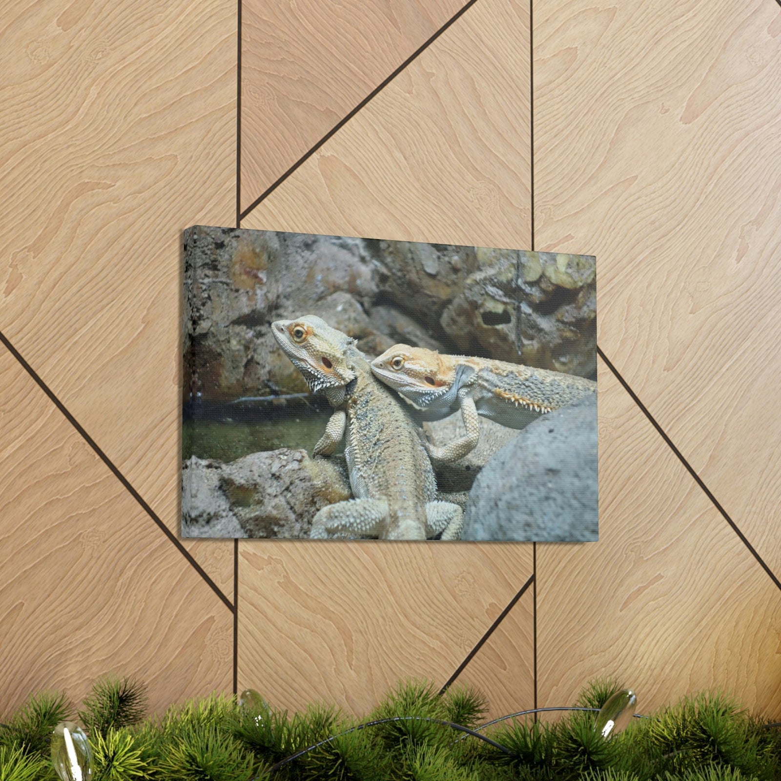 Scripture Walls Water Dragon Couple Water Dragon Couple Print Animal Wall Art Wildlife Canvas Prints Wall Art Ready to Hang Unframed-Express Your Love Gifts