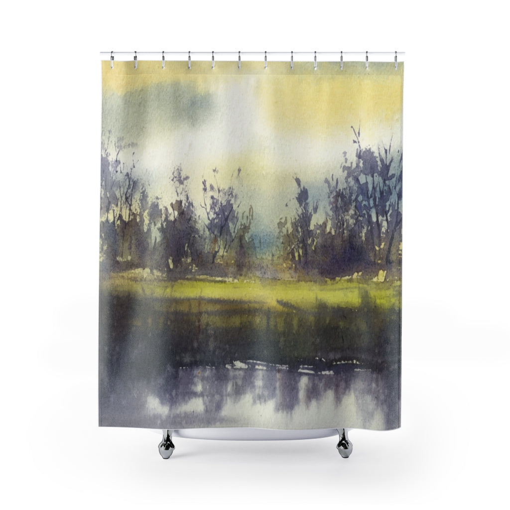 Water Light Nature Stylish Design 71" x 74" Elegant Waterproof Shower Curtain for a Spa-like Bathroom Paradise Exceptional Craftsmanship-Express Your Love Gifts