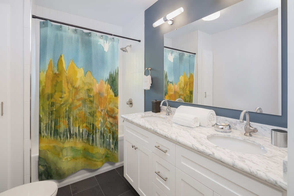 Watercolor Beautiful Painting Stylish Design 71" x 74" Elegant Waterproof Shower Curtain for a Spa-like Bathroom Paradise Exceptional Craftsmanship-Express Your Love Gifts