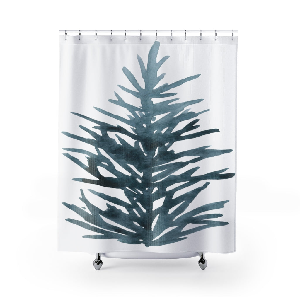 Watercolor Christmas Tree Stylish Design 71" x 74" Elegant Waterproof Shower Curtain for a Spa-like Bathroom Paradise Exceptional Craftsmanship-Express Your Love Gifts