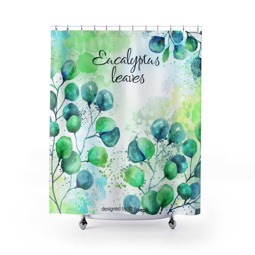 Watercolor Eucalyptus Leaves Stylish Design 71" x 74" Elegant Waterproof Shower Curtain for a Spa-like Bathroom Paradise Exceptional Craftsmanship-Express Your Love Gifts