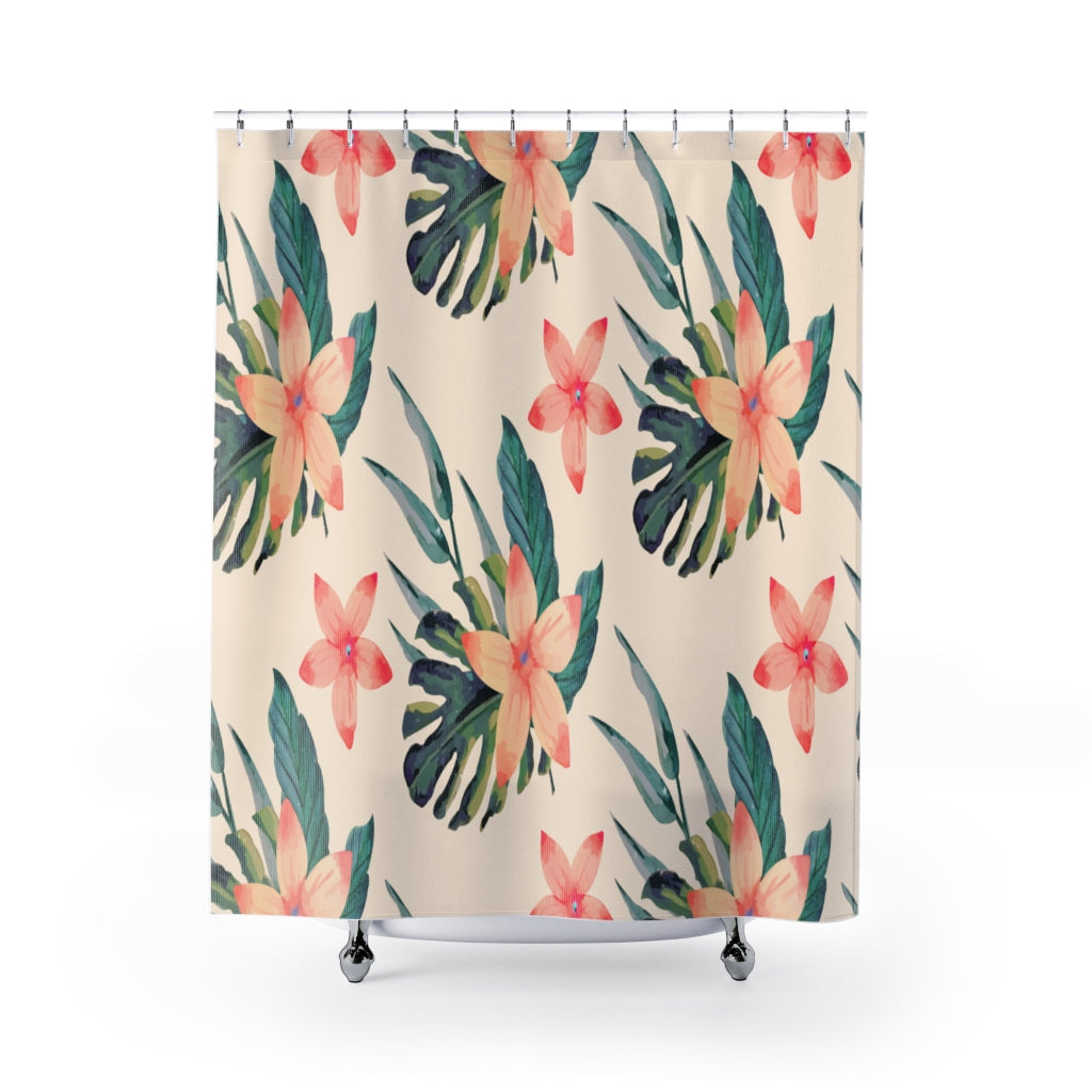 Watercolor Flower Pattern Stylish Design 71" x 74" Elegant Waterproof Shower Curtain for a Spa-like Bathroom Paradise Exceptional Craftsmanship-Express Your Love Gifts