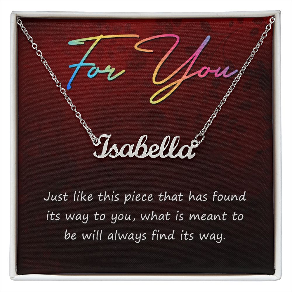 Way to You Custom Name Necklace-Express Your Love Gifts