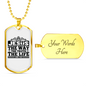 Way True Life Jesus Christian Necklace Stainless Steel or 18k Gold Dog Tag 24" Chain-Express Your Love Gifts