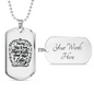 Way Truth Life Christian Necklace Stainless Steel or 18k Gold Dog Tag 24" Chain-Express Your Love Gifts