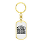 Way Truth Life Jesus John 14:6 Keychain Stainless Steel or 18k Gold Dog Tag Keyring-Express Your Love Gifts