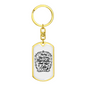 Way Truth Life Keychain Stainless Steel or 18k Gold Dog Tag Keyring-Express Your Love Gifts