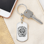 Way Truth Life Keychain Stainless Steel or 18k Gold Dog Tag Keyring-Express Your Love Gifts