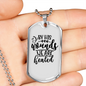 We Are Healed Necklace Stainless Steel or 18k Gold Dog Tag 24" Chain-Express Your Love Gifts