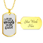 We Are Healed Necklace Stainless Steel or 18k Gold Dog Tag 24" Chain-Express Your Love Gifts