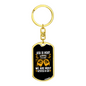 We Are Satisfied In Him Keychain Stainless Steel or 18k Gold Dog Tag Keyring-Express Your Love Gifts