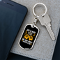 We Are Satisfied In Him Keychain Stainless Steel or 18k Gold Dog Tag Keyring-Express Your Love Gifts