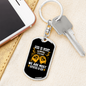 We Are Satisfied In Him Keychain Stainless Steel or 18k Gold Dog Tag Keyring-Express Your Love Gifts