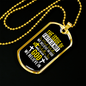 We Believe In God Christian Necklace Stainless Steel or 18k Gold Dog Tag 24" Chain-Express Your Love Gifts
