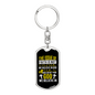 We Believe In God Keychain Stainless Steel or 18k Gold Dog Tag Keyring-Express Your Love Gifts